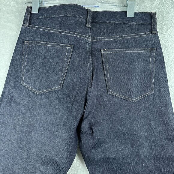 Uniqlo Straight Leg Jeans Stretch Selvedge Slim Fit Womens Size 30X34 Blue - Picture 4 of 13